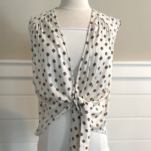 Free People Silk Wrap Top